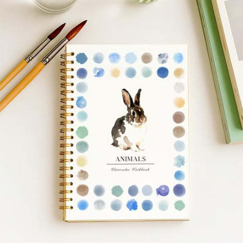 Watercolor Workbook for Beginners with 16 Colors Paint