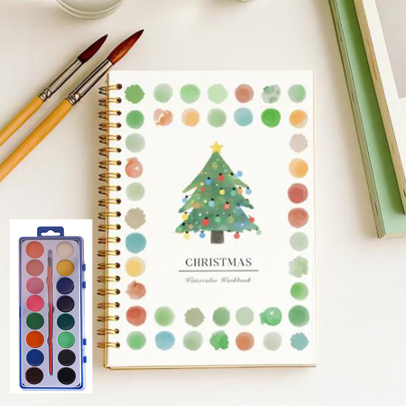 Watercolor Workbook for Beginners with 16 Colors Paint