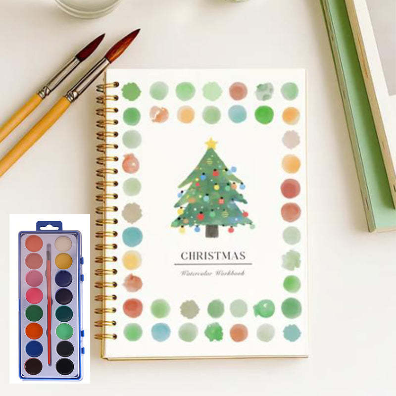 Watercolor Workbook for Beginners with 16 Colors Paint
