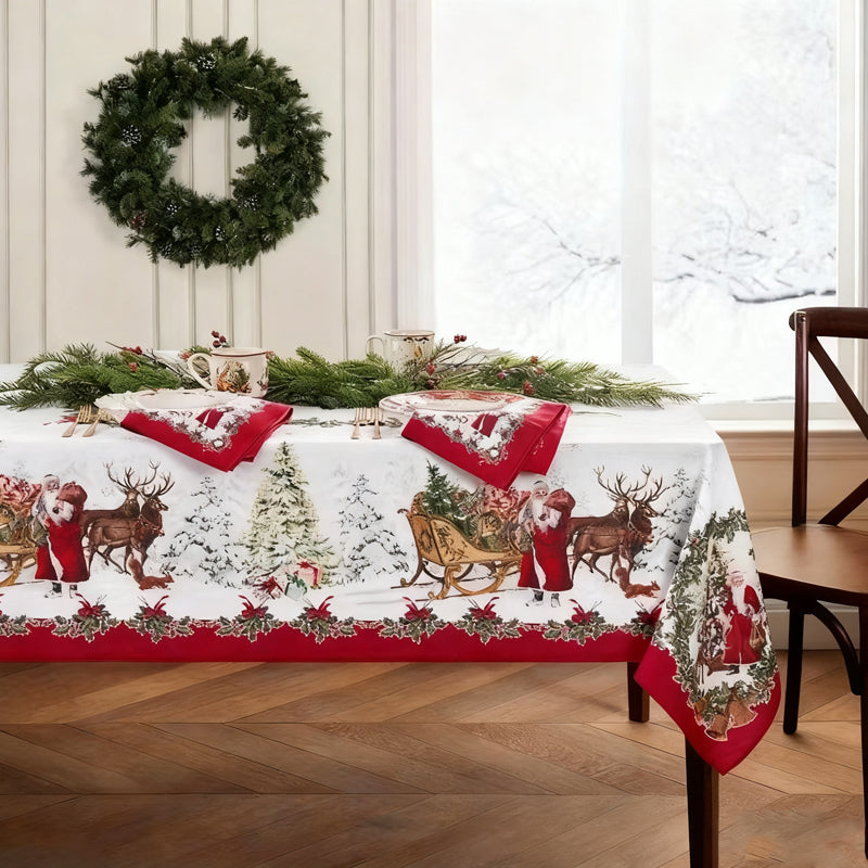 🎁Christmas Printed Tablecloth🌟Stylish Patterns + Premium Fabric, Ideal Gift for Home Decor Lovers!