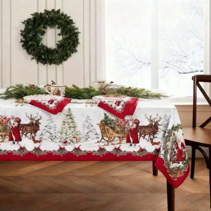 🎁Christmas Printed Tablecloth🌟Stylish Patterns + Premium Fabric, Ideal Gift for Home Decor Lovers!