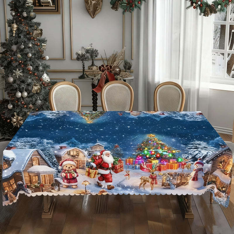 🎁Christmas Printed Tablecloth🌟Stylish Patterns + Premium Fabric, Ideal Gift for Home Decor Lovers!