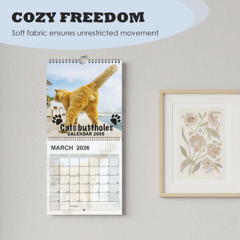 2026 Funny Cat Wall Calendar