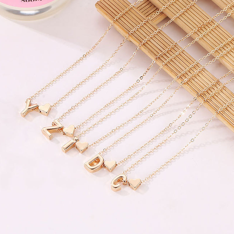 🔥Christmas Sale 50% OFF!!🔥Tiny Initial Necklaces Golden Heart Letter A-Z💖FREE SHIPPING TODAY🚀
