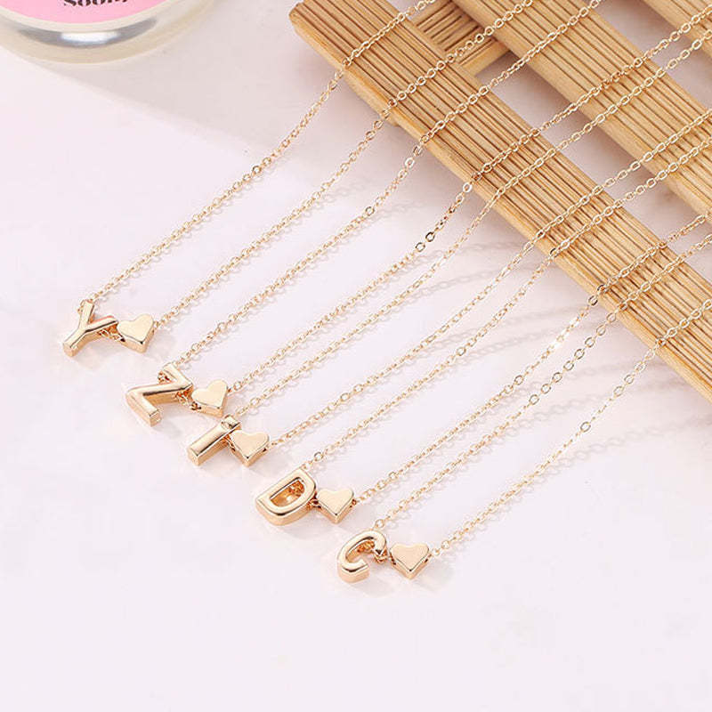 🔥Christmas Sale 50% OFF!!🔥Tiny Initial Necklaces Golden Heart Letter A-Z💖FREE SHIPPING TODAY🚀