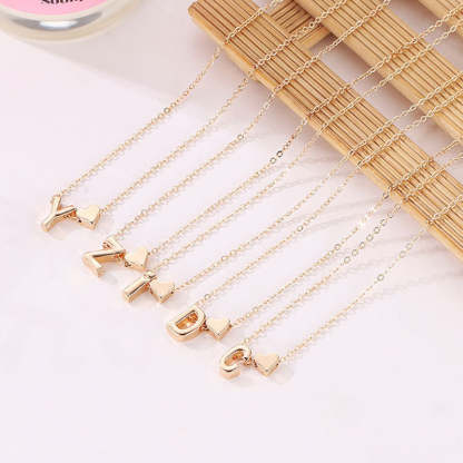 🔥Christmas Sale 50% OFF!!🔥Tiny Initial Necklaces Golden Heart Letter A-Z💖FREE SHIPPING TODAY🚀