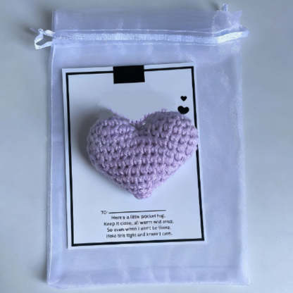 💖Pocket Hug, Crocheted Heart, Small Gift, Handmade✨