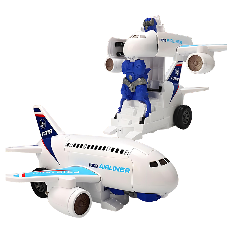 2-in-1 Electric Transforming Airplane Robot Toys
