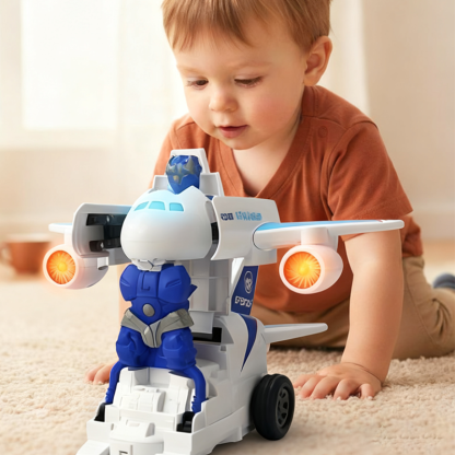 2-in-1 Electric Transforming Airplane Robot Toys
