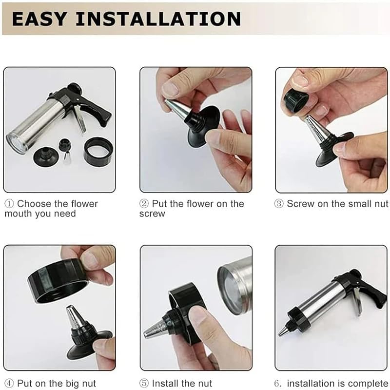 🔥HOT SALE 50% OFF🔥Stainless Steel Cookie Pres with 13 Discs & 8 Nozzles