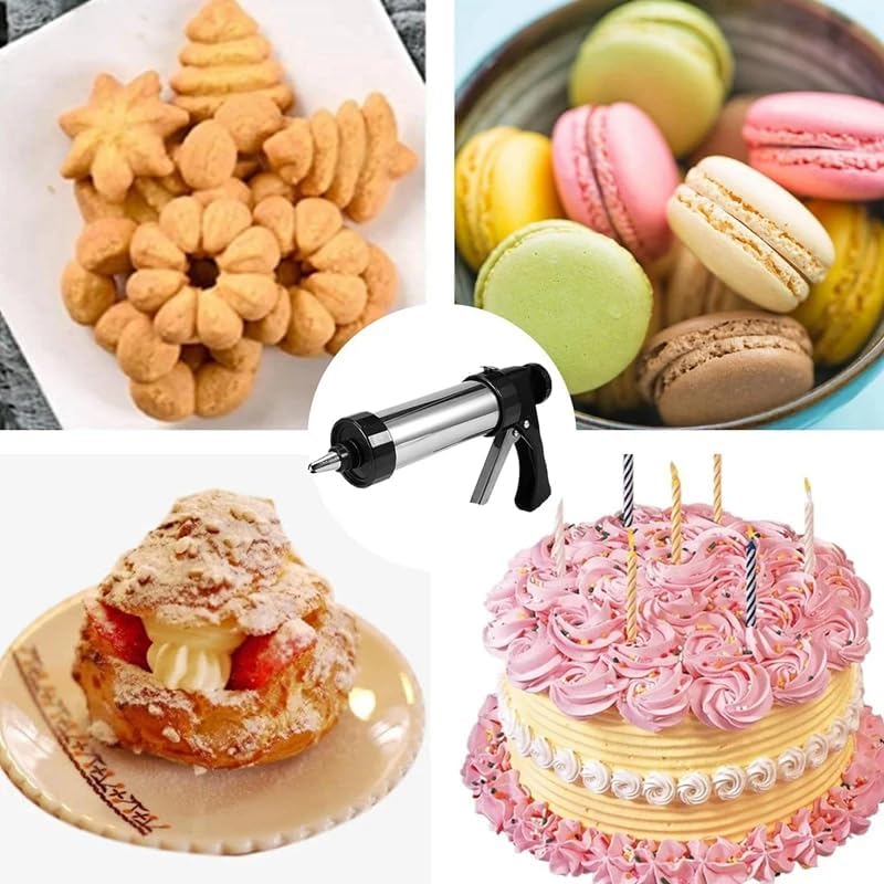 🔥HOT SALE 50% OFF🔥Stainless Steel Cookie Pres with 13 Discs & 8 Nozzles