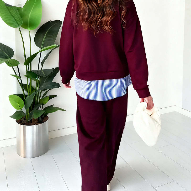 🔥Hot Sale Offers🔥Women's Casual Long-Sleeve Top and Pants 2-Piece Set
