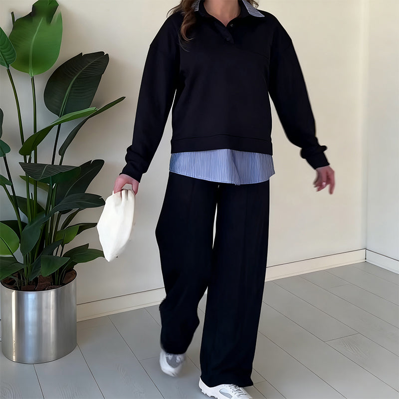 🔥Hot Sale Offers🔥Women's Casual Long-Sleeve Top and Pants 2-Piece Set