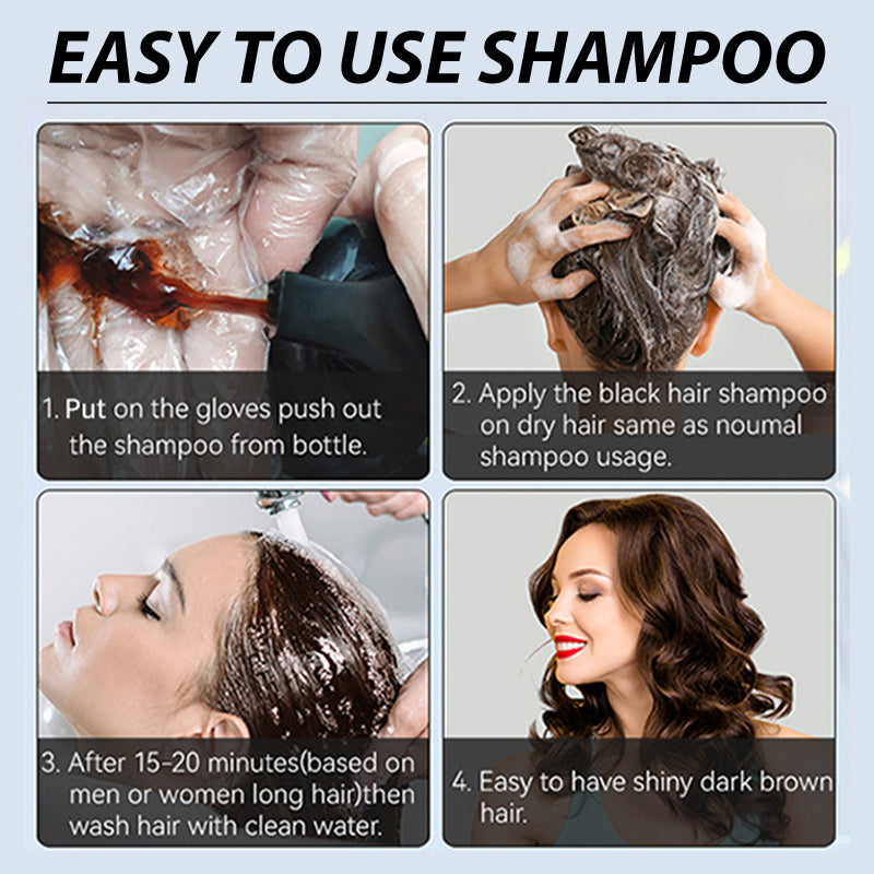 🍎 NOW 50% OFF! ✨ 3-in-1 Hair Coloring Shampoo, Plant Extracts for Vibrant Hair