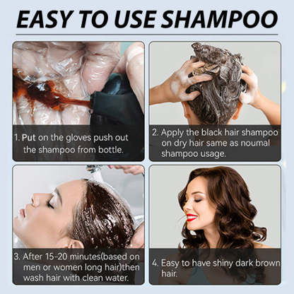 🍎 NOW 50% OFF! ✨ 3-in-1 Hair Coloring Shampoo, Plant Extracts for Vibrant Hair