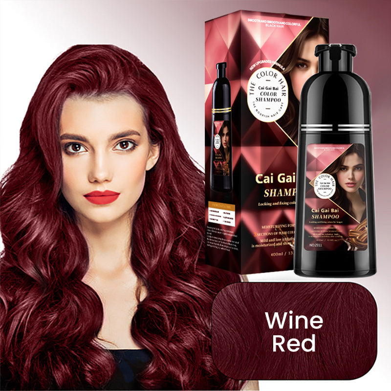 🍎 NOW 50% OFF! ✨ 3-in-1 Hair Coloring Shampoo, Plant Extracts for Vibrant Hair