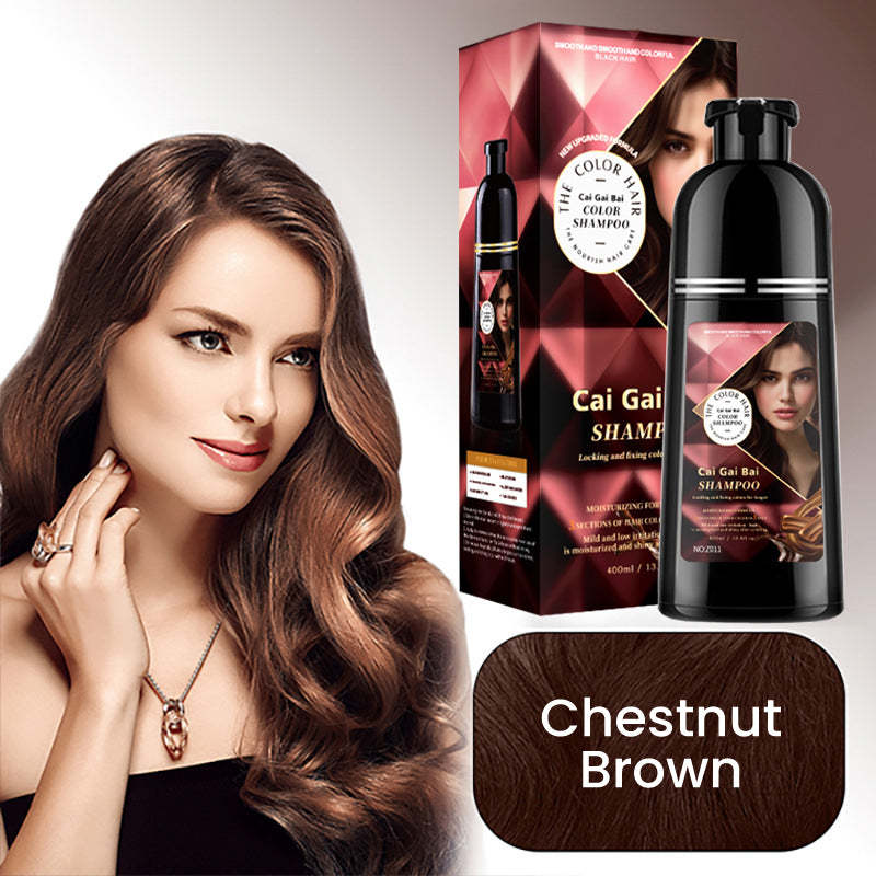 🍎 NOW 50% OFF! ✨ 3-in-1 Hair Coloring Shampoo, Plant Extracts for Vibrant Hair