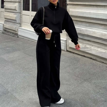 🔥Women's Casual Half-Zip Pullover and Pants Set