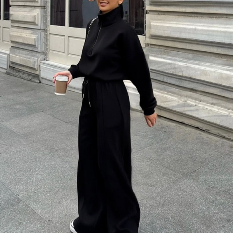 🔥Women's Casual Half-Zip Pullover and Pants Set