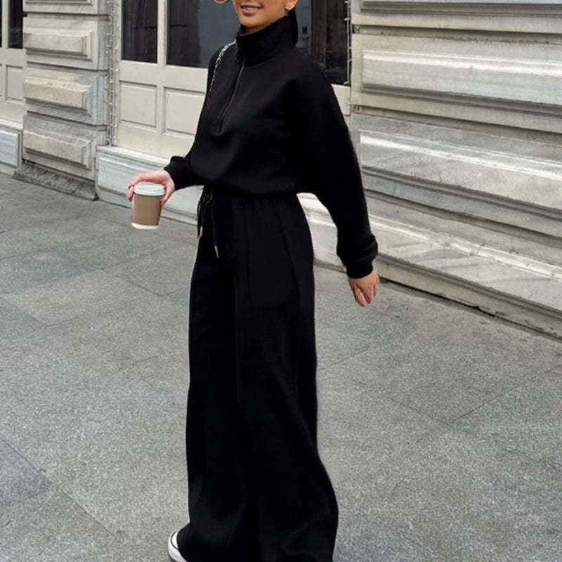 🔥Women's Casual Half-Zip Pullover and Pants Set