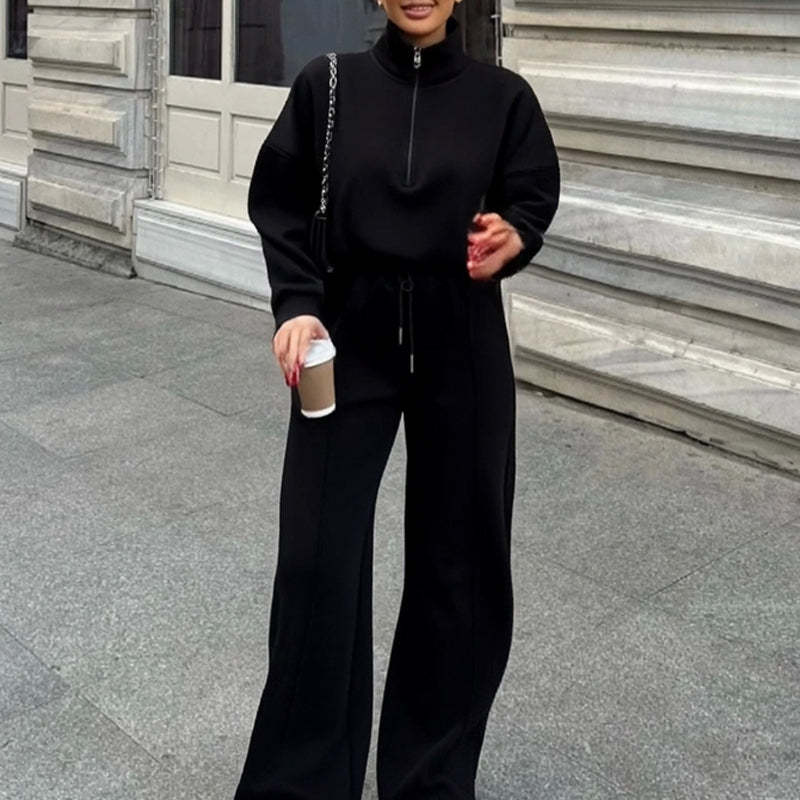 🔥Women's Casual Half-Zip Pullover and Pants Set