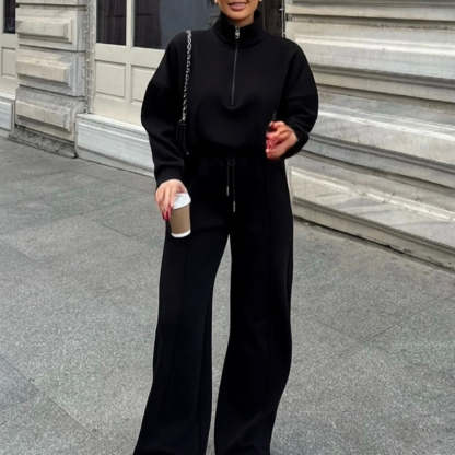 🔥Women's Casual Half-Zip Pullover and Pants Set