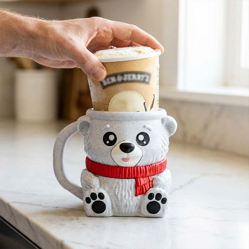 🔥3D-Printed Bear Ice Cream Pint Holder