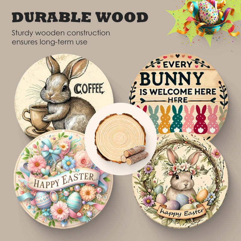 🔥Welcome to My Home - Easter Wooden Hanging Door Sign