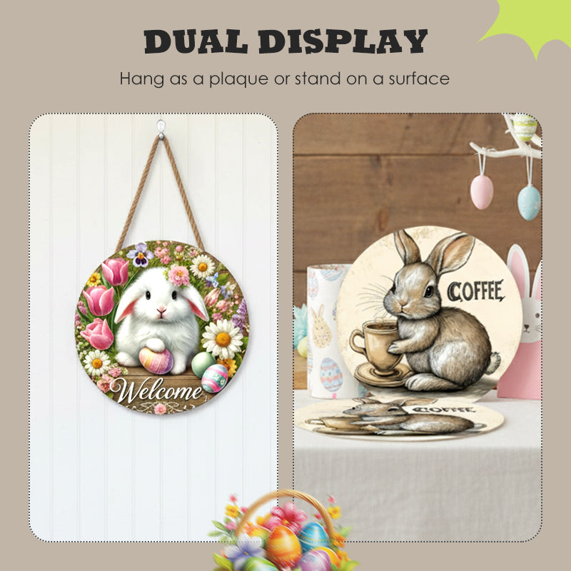 🔥Welcome to My Home - Easter Wooden Hanging Door Sign