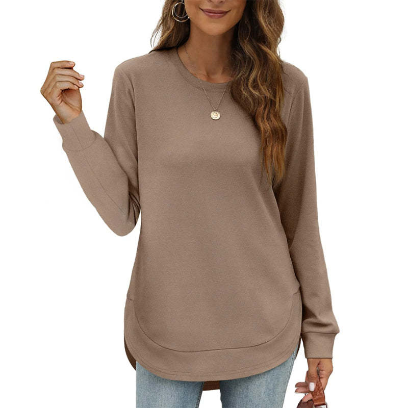 ⏰Hot Sale - Women's Sweatshirt Crewneck Curved Hem