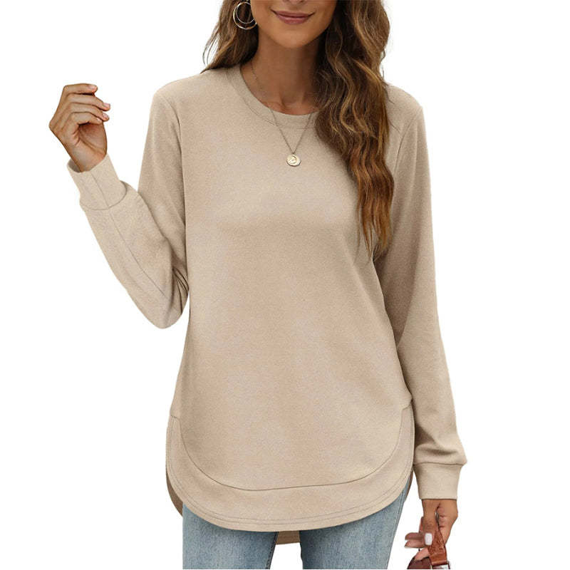 ⏰Hot Sale - Women's Sweatshirt Crewneck Curved Hem