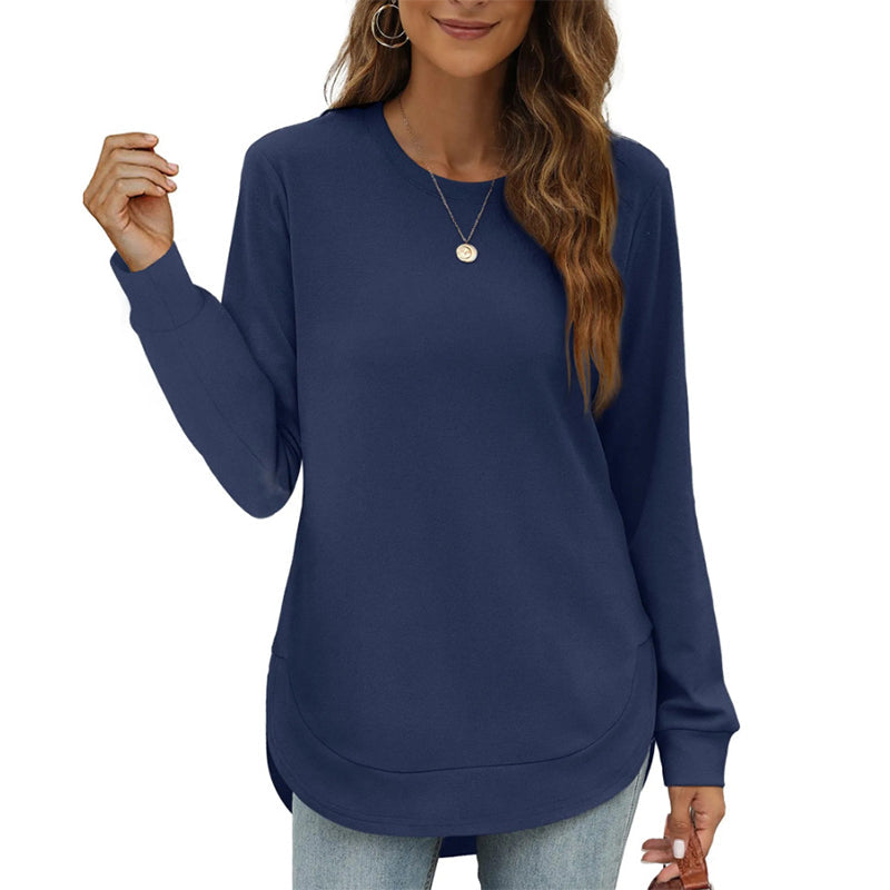 ⏰Hot Sale - Women's Sweatshirt Crewneck Curved Hem