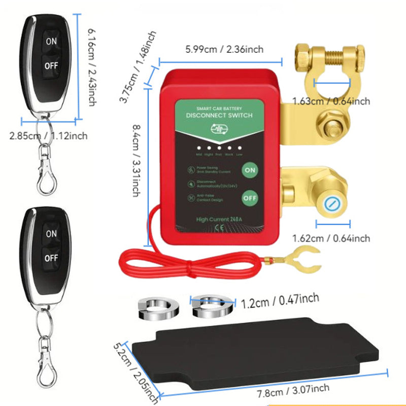 12V/24V Remote Control Car Battery Disconnect Switch