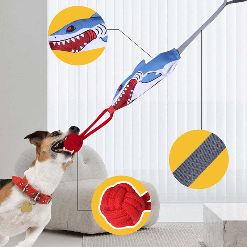 Dog Chew Rope Knot Toy With Handle