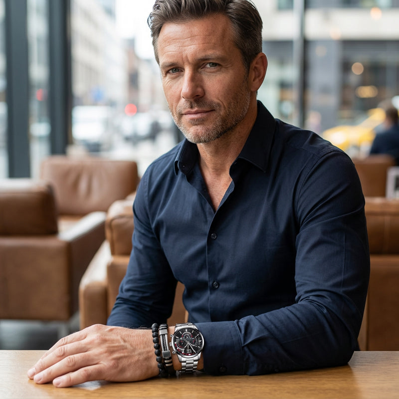 Men's 3-in-1 Watch & Bracelet Gift Set