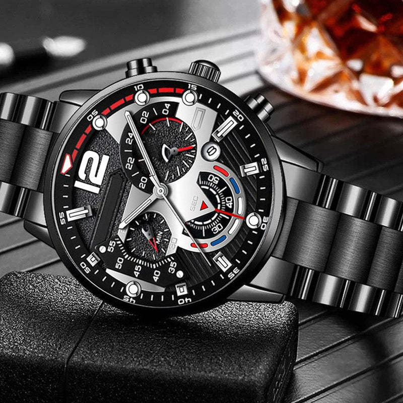 Men's 3-in-1 Watch & Bracelet Gift Set