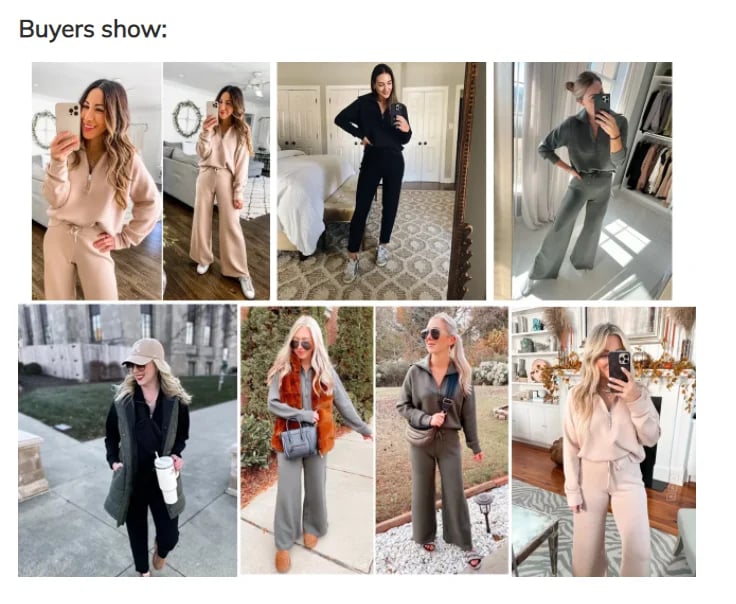 🔥Limited Time Sale🔥Women's Oversized Half Zip Wide Leg 2 Piece Outfits Lounge Set