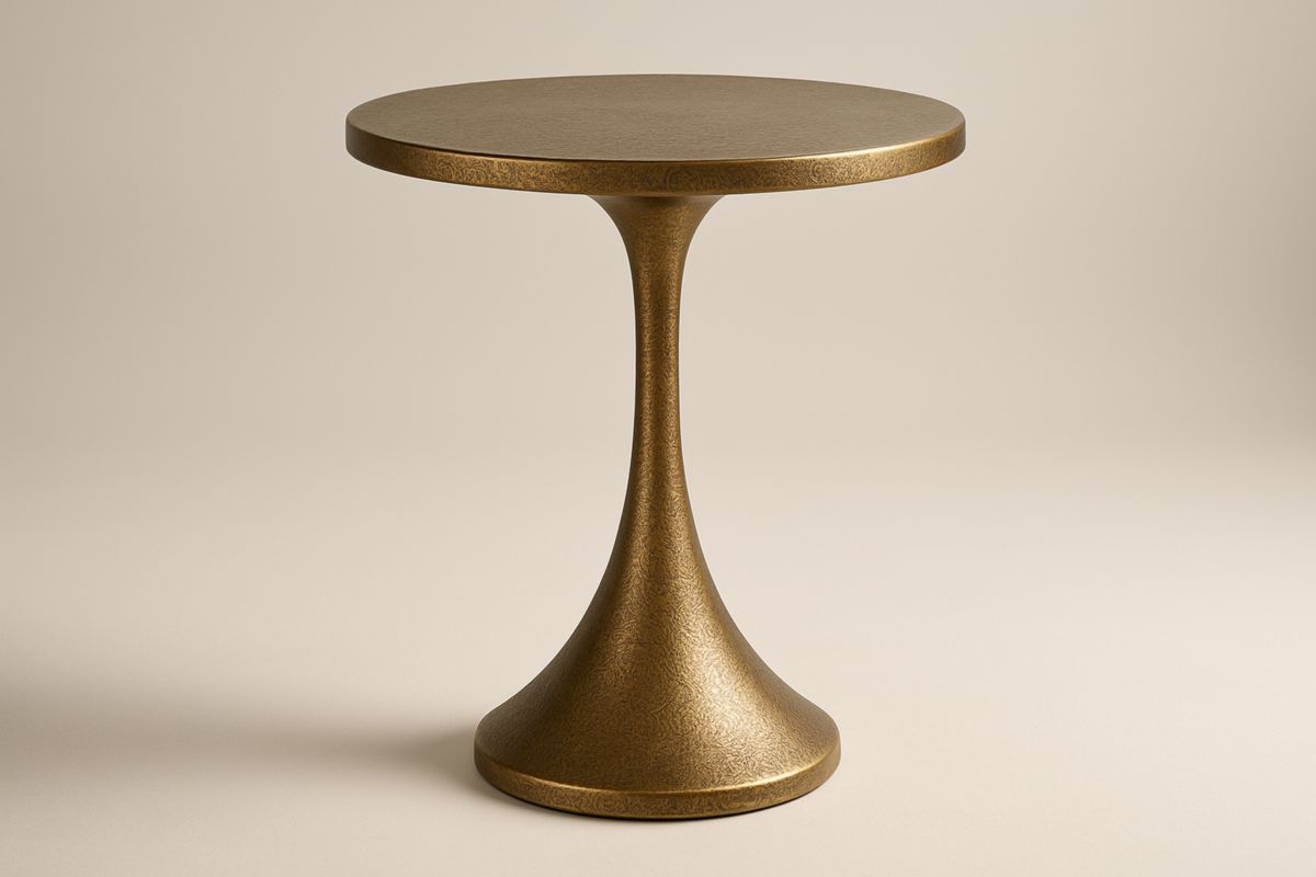 Ronde Tafel Aluminium Goudkleurig Ø60cm-Cosyeterna