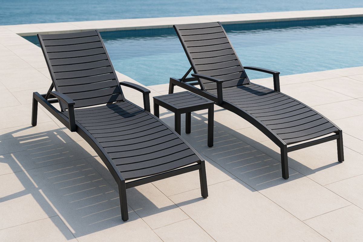 Aluminium Ligbed Set Antraciet 195cm-Cosyeterna