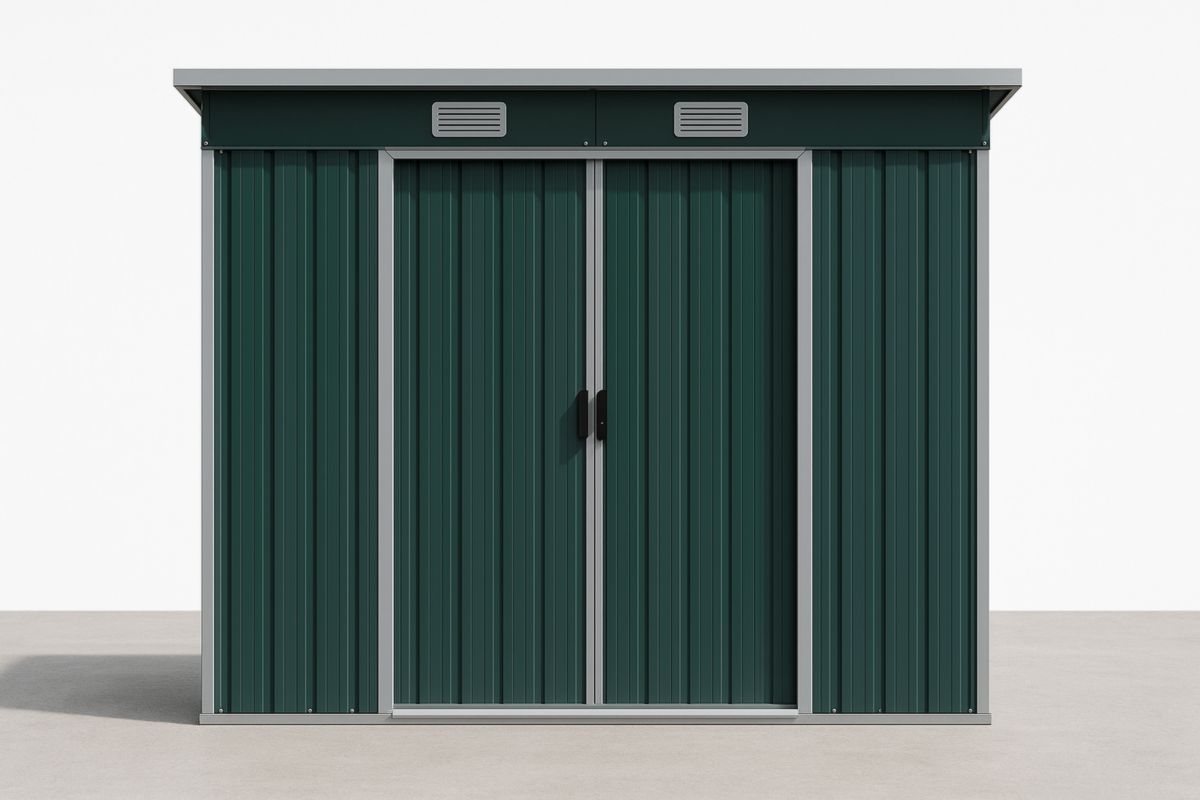 Tuinberging Metalen Schuifdeur 213x127x185 cm Groen-Cosyeterna