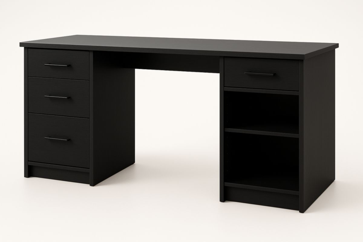 Bureau Zwart Spaanplaat 140x72x60 cm-Cosyeterna