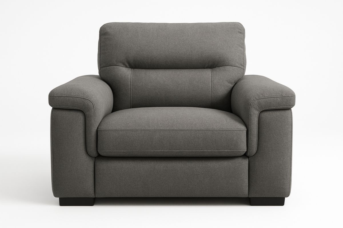 Grijze stoffen fauteuil 120x100x90 cm-Cosyeterna
