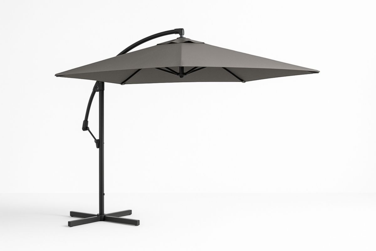 Parasol Zonnescherm Vrijhangend Polyester 300 cm Antraciet Metaal-Cosyeterna