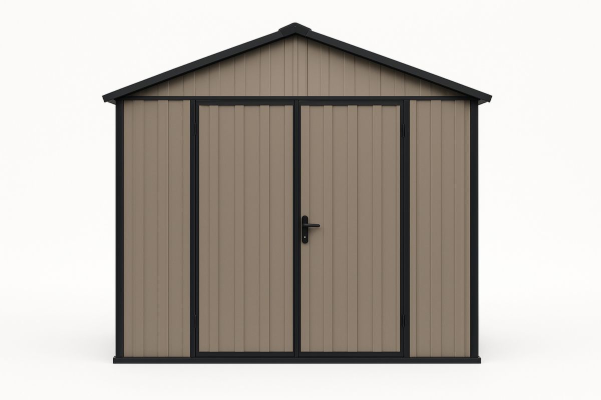 Metalen Tuinhuis opberghuis 200x160x178 cm Bruin/Zwart-Cosyeterna