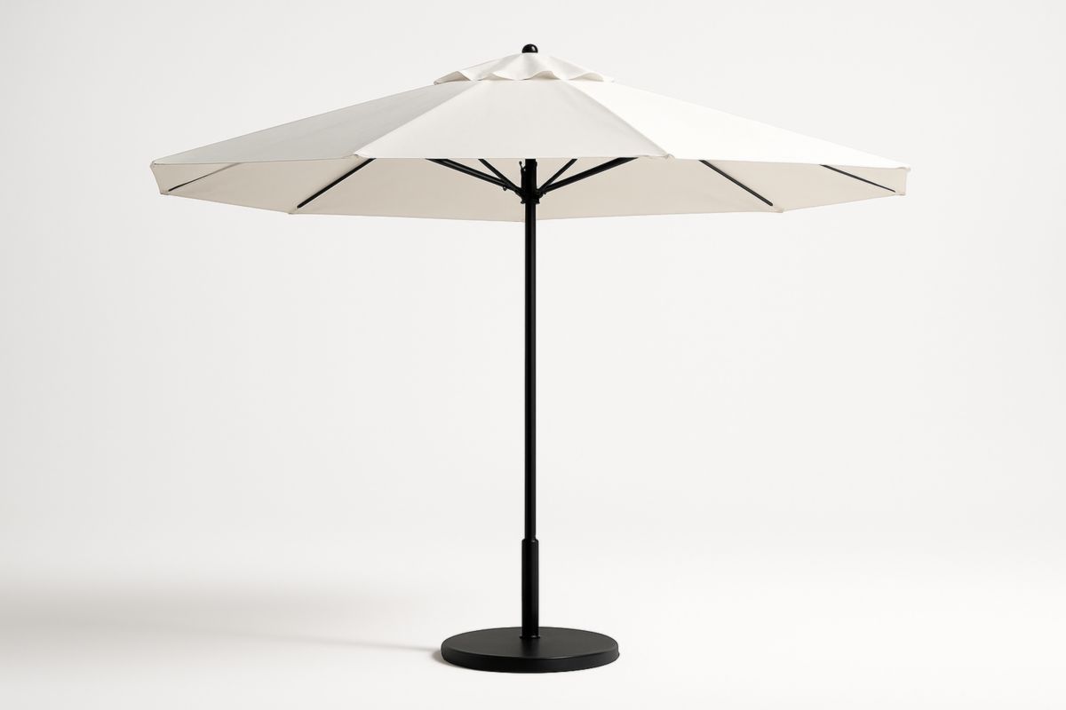 Parasol Tuin Rond Polyester Staal Diameter 250 cm Crème-Cosyeterna