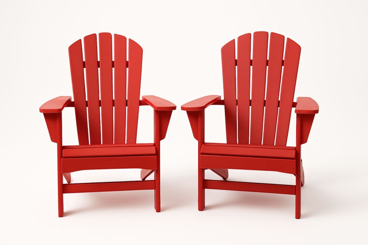 Set van 2 Adirondack Stoelen Polywood Rood-Cosyeterna