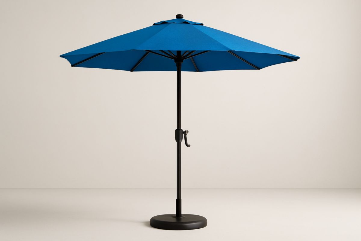 Blauwe Aluminium Parasol met Slingsysteem Ø300 cm-Cosyeterna