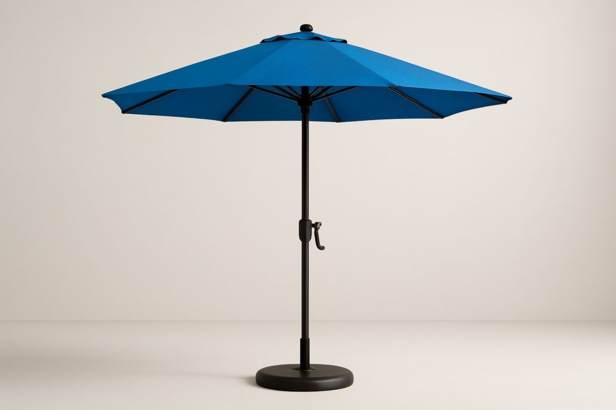 Blauwe Aluminium Parasol met Slingsysteem Ø300 cm-Cosyeterna