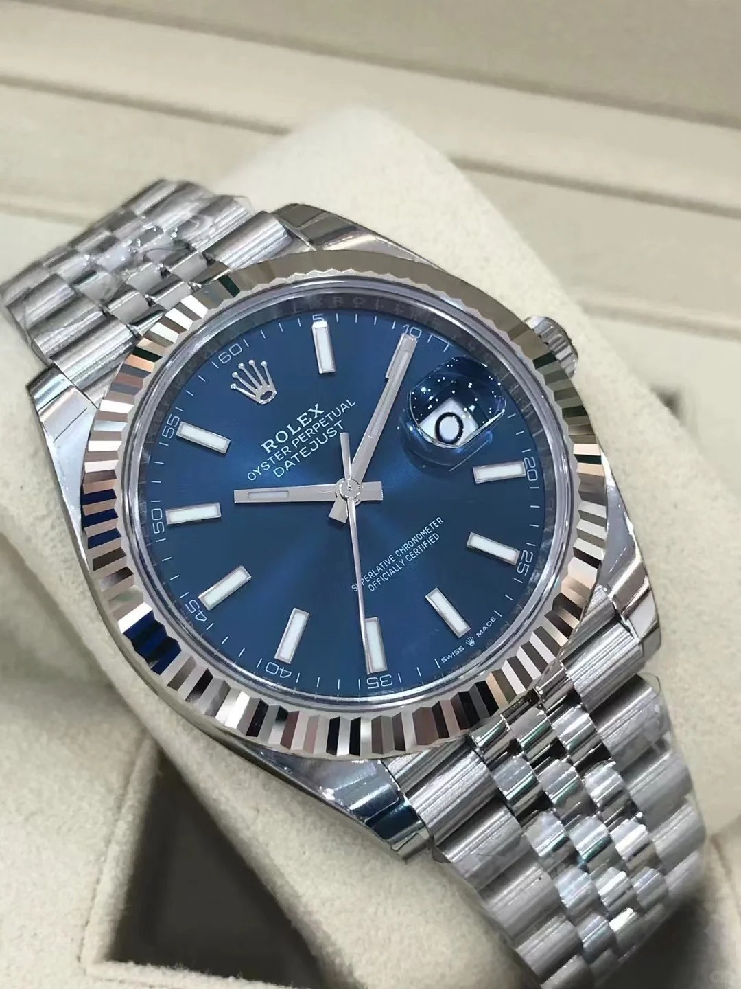 Datejust 41 Blue Dial Men's Watch 126334-0002