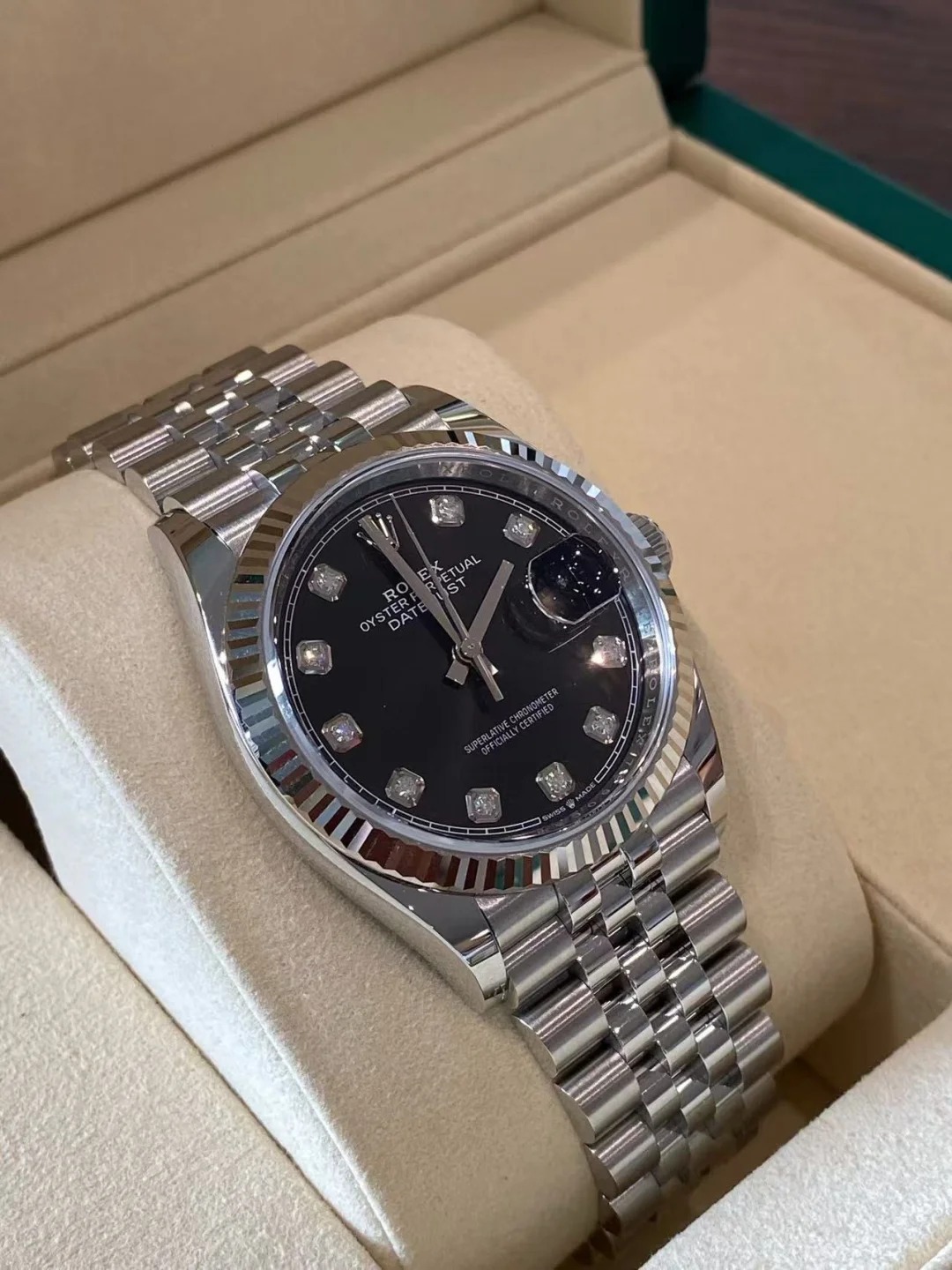 Datejust 36, Stainless Steel and 18k White Gold, 36mm, Ref# 126234-0027